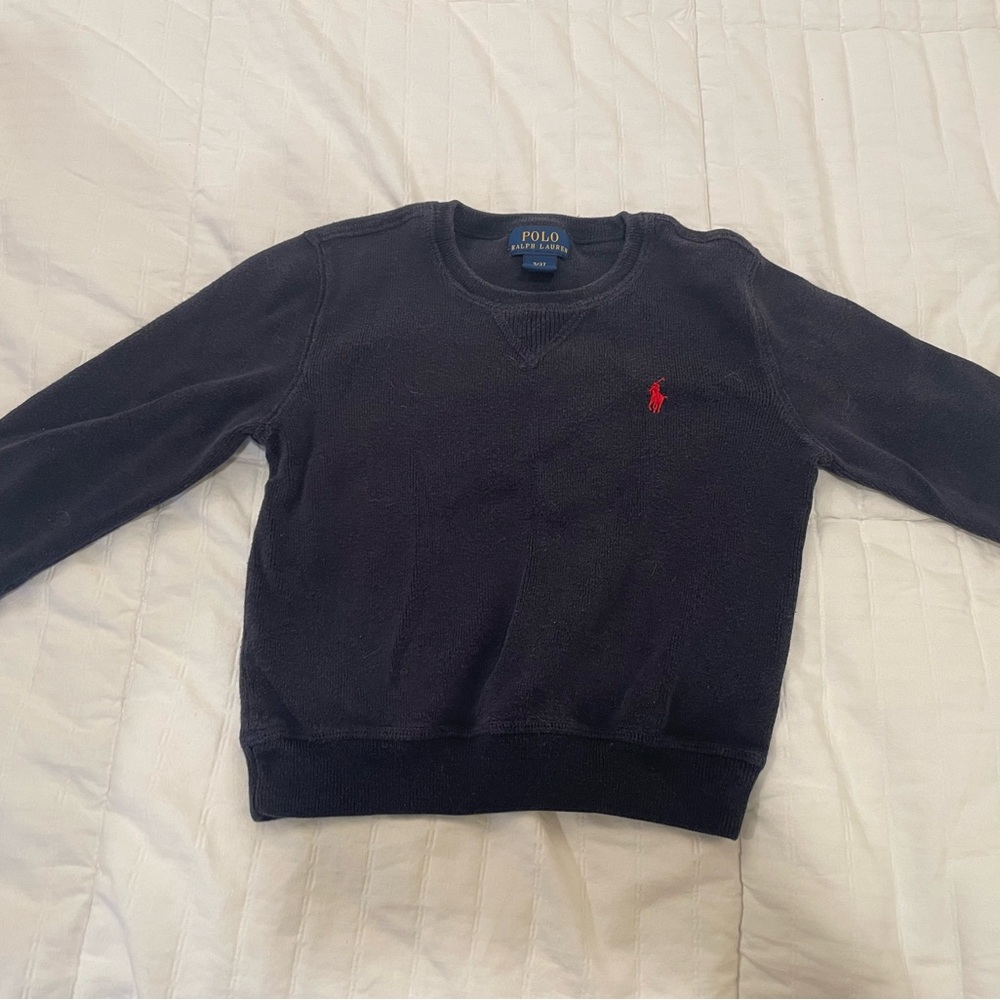 Polo by Ralph Lauren Kids Black Sweatshirt with Red Logo